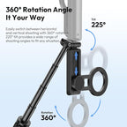ULANZI JJ03 Magnetic Tripod for Phone with Remote Control, 3-in-1 Selfie Stick Handle Grip 360° Rotation Extendable Stand for iPhone Android Phones