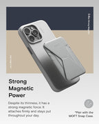 MOFT Magnetic Wallet Stand Compatible with iPhone 16/15/14/13/12 Series, Angle Adjustment & Magsafe Compatible MOVAS Phone Stand, Cement