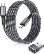 Elebase USB C to C 100W Charging Cable 6.6FT with Type A Car Adapter,Fast PD Charger Cord for iPhone 16 15 Pro Max Plus,Airpods 4,Samsung Galaxy S23 S24 Flip Fold 5,Ultra,A53 A54,MacBook Mac,iPad 9 10