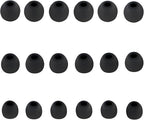 Earbud Tips Replacement Earbud Tips Ear Bud Replacement Pieces Silicone Soft and Comfortable Fit for Inner Hole from 3.8mm - 5.1mm Earphones 9 Pairs S/M/L Gray-Black