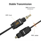 CableCreation Optical Digital Audio Cable, [5-Pack] 6FT Slim Fiber Optic Toslink Optical S/PDIF Cord for Home Theater, Sound Bar, TV, PS4, Xbox, VD/CD Player, Game Console&More, Black/OD:2.2mm