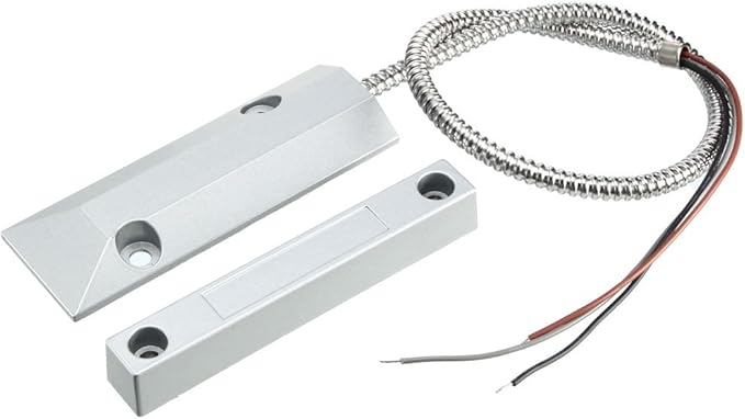 uxcell Rolling Door Contact Magnetic Reed Switch Alarm with 3 Wires for N.O./N.C. Applications OC-55