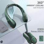 Neck Fan,Portable Bladeless Neck Fan, USB Rechargeable Personal Fan, 4000 mAh Battery Operated Wearable Fan, 3 Speeds Adjustable,Faster Cooling, Ultra Quiet, Suitable for Home, Office, Sports