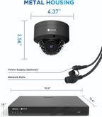 4COVR 4K PoE 32 Channel Security Camera System AI Human Vehicle Detection, 24Pcs 8MP IK10 Vandal-Proof Dome IP Camera IP67 with Mic, 4K UHD NVR 8TB HDD, Commercial Surveillance Outdoor, LY54AB8M3224