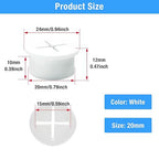Desk Grommet, 3/4 in 20 mm Silicone Rubber Grommets, White Desk Hole Cover for Cables, Flexible Wall Cord Pass Through Grommet for Office Table Computer Home Furniture Wire Organizer-15 Pcs