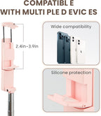 MQOUNY Phone Tripod, Portable Selfie Stick with Remote,Pocket Size Selfie Stick for iphone，Mini Travel Compact Phones Selfie Sticks with Phone Holder for Content Creation/Vlog/Video Record/Live Stream