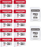 GIGASTONE Micro SD Card 32GB 10-Pack, Camera Plus, MicroSDHC Memory Card for Camera, Wyze Cam, Roku, Full HD Video Recording, UHS-I U1 A1 Class 10, up to 90MB/s, with 10 Adapters