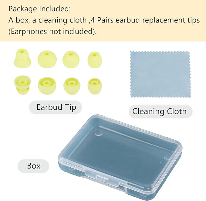 Earbud Replacement Tips Silicone Earbud Tips Ear Tips Compatible with Powerbeats Pro Beats Wireless Earphone Headphone Earbud Rubber Tips Eartips 4 Pairs