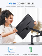 UPERFECT 22" QLED 2K Portable Monitor w/VESA & 180° Adjustable Stand, 2560×1440 QHD FreeSync IPS HDR Gaming Display, USB-C HDMI Travel Second Monitor for Laptop, Switch, Phone