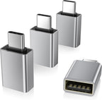 Elebase USB C Adapter for New iPhone 16 4Pack,USBC Male to USB 3.0 Female Adapter,Type C Thunderbolt 4 OTG Converter for Receivers Dongles,Hard Disk,Printers,Camera,Tablet,Laptop,Microsoft Surface
