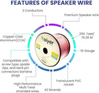 Vaiyer Home Stereo System Kit - 7.2 Channel 4500 Watts Bluetooth Amplifier with 8 Qty of 6.5" Ceiling Speakers 200W Each, Mic, 16 AWG 500 ft. Speaker Wire & Remote for Home, Bar, Office, Restaurant