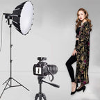 Aluminum Alloy Light Stand 9.5 Feet/2.8m Adjustable Spring Cushioned Photography Tripod for Photo Studio Speedlight Flashes, Ring Light, Photographic Equipments Thickening Flash Stand, 2 Pack