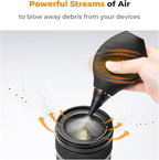 K&F CONCEPT Soft Tip Strong Air Blower, Single Air Intake Camera Lens Blower with Short Nozzle, for Digital SLR Lens Sensor LCD Screens Musical Instruments Keyboards Telescope Filters