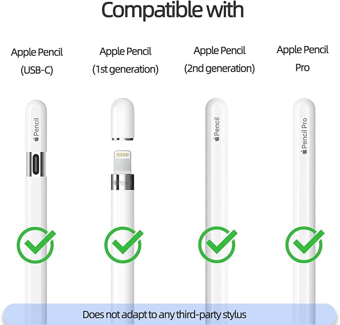 Replacement Pencil Tips for Apple Pencil Pro, Fine Point Metal Tip for Apple Pencil 2nd Generation and 1st Generation/Apple Pencil USB-C Wear-Resistant & Precise Control ipencil Tips Sets with Case