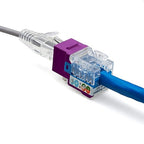 trueCABLE Cat6 Keystone Jack, Unshielded (UTP), 90 Degree Punch-Down, PoE++ (4PPoE) 100W, UL Listed, ETL Verified, ANSI/TIA Certified, Modular RJ45 Female, Purple, 12 Pack