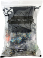 SmartDealsPro 5 x 7-Die Double-Colors Polyhedral Dice Sets with Pouches for D&D DND RPG MTG Dungeon and Dragons Table Board Roll Playing Games D4 D6 D8 D10 D% D12 D20