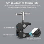 SMALLRIG Super Clamp w/ 1/4" and 3/8" Thread and 5.8 Inches Adjustable Friction Power Articulating Magic Arm with 1/4" Thread Screw for LCD Monitor/LED Lights - KBUM2730