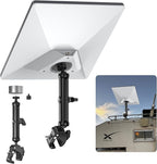 XLTTYWL 2025 Starlink Mini Pole Mount Kit, Aluminum Mini Starlink Tripod Adapter with 1/4"-20 & 3/8"-16 Thread and Adjustable Clamp Bracket for Star Link Mini Dishy RV, Camper, Roof Rack, Balcony