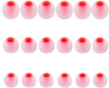 Earbud Replacement Tips Silicone Earbud Tips Earbud Covers Fit for in-Ear Headphones (Inner Hole 3.8mm -5.1mm) Eartips Earbud Rubber Tips 9 Pairs S/M/L, transparent/Red