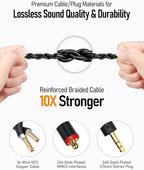 Vibes 201ML Wired Earbuds in Ear Headphones with Mic, Lightning to 3.5mm Adapter, Noise Isolating Bass Driven Earphones, Braided Cord, Carry Case, Ear Buds Tips, 3.5mm Jack (Clear Brown)