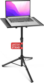 Pyle Universal Projector Stand – Adjustable Tripod for Laptop, DJ Gear, Projectors – Heavy-Duty, Portable – Height Adjustable 28" to 46" – Ideal for Stage, Studio, Office, Events