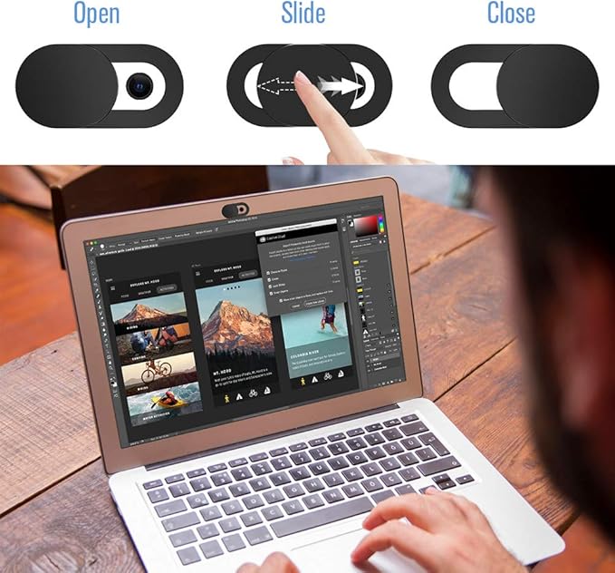 Webcam Cover Slide,[6 Pack] Ultra-Thin Laptop Web Camera Cover Compatible with MacBook,Laptop,PC,Computer,iMac,iPad, iPhone 6/7/8 Plus. 0.022in Thick Web Blocker Protect Your Privacy and Security