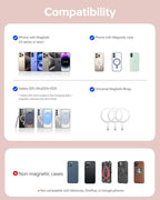 10,000mAh for MagSafe Power Bank Ultra Slim, Magnetic Wireless Charger with USB-C Cable, Fast Charging Portable Battery for iPhone 16/15/14/13/12 Series, All-Metal Design (Rose Gold)