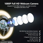 JIGA Streaming Webcam with Dual Microphone 1080P Adjustable Right Light Pro Web Camera Advanced Auto-Focus with Tripod Zoom Camera Gaming Webcam for Xbox Facebook YouTube Streamer Conferencing