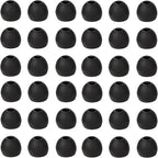 36 Pieces Medium Earbud Tips Soft and Comfortable Ear Bud Replacement Pieces Silicone Fit Most in-Ear Headphones，Inner Hole 3.8mm -5.5mm，Medium Black Earbud Replacement Tips
