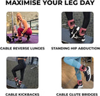 Ankle Straps for Cable Machines Women - Adjustable Gym Ankle Strap for Cable Machine, Neoprene Padded Cable Straps, Durable Leg Strap with Cable Cuff, Glute Kickback Ankle Strap with D Rings