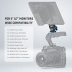 NEEWER Camera Monitor Mount with Cold Shoe, Anti Twist 1/4" Screw for 5" & 7" Field Monitor Compatible with Atomos Ninja V, 360° Swivel & Adjustable 180° Tilt Damping, Compatible with SmallRig, MA006