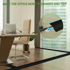 Floor Cable Covers - 20ft Oxford Fabric Cord Protector with Adhesive Hook & Loop,Waterproof Wire Storage Sleeve for Any Floor Surface,Durable Cable Management to Prevent Tripping Hazards (Black, 20ft)