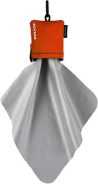 SPUDZ Ultra Microfiber Lens Cleaner – Closable Pouch, Clip-On, Washable – for Optics, Scopes, Glasses | Blaze Orange, 10 x 10 Inch