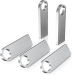 ABLAZE 64GB Flash Drive 5 Pack, Metal USB 2.0 Thumb Drives with Keychains USB Stick Pendrive (Sliver)