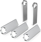 ABLAZE 16GB Flash Drive 5 Pack, Metal USB 2.0 Thumb Drives with Keychains USB Stick Pendrive (Sliver)
