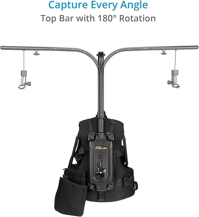 FLYCAM Starter Female Flowline Body Support Rig for Camera & Gimbals. (Size XL/XXL). Offers 180° Top Bar Rotation & 3-7.5kg / 6-16lb Payload