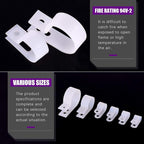 Swpeet 135 Pack 6 Sizes White Nylon Plastic R-Type Cable Clips Clamp Assortment Kit, 1/4" 5/16" 3/8" 1/2" 3/4" 1" Nylon Screw Mounting Cord Fastener Clips with 135 Pack Screws for Wire Management