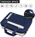 Ferkurn Laptop Bag Case for Women Men Computer Bag Compatible with HP Envy Pavilion Omen/LG Gram/MSI/Dell Inspiron XPS/Lenovo/Acer, Shoulder Strap Carrying Messenger Briefcase, Blue, 17 17.3 Inch