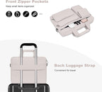 MOSISO Laptop Shoulder Bag, Computer Bag with 2 Raised&1 Flapover&1 Horizontal Pocket&Handle&Belt