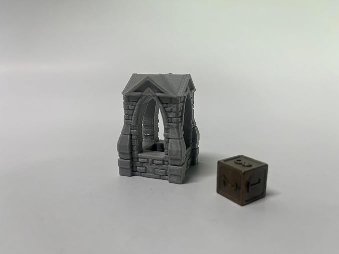HAUTICO Tabletop Miniature Little Town Building Terrains for RPG War Games - 18mm Scale Scenery with Medieval Style, Dioramas Building Set, Paintable