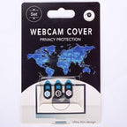Webcam Cover 3 Pack Slide Ultra Thin Laptop Camera Cover for Echo Show, Phone, Computer, Tablet, Mac Air, Chromebook, PC - Paw Paw Black