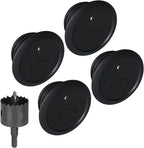 ECHOGEAR Wall Cable Hiders for Cable Management - 2.25" Mini Cord Hider Conceals 3 Low Voltage Cables Behind Wall - Perfect for Speakers, Mounted TVs, Desks & More - Black 4-Pack