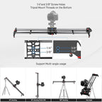 GVM 48"/120CM Carbon Fiber Motorized Camera Slider, Professional Camera Slider with Remote Control, Support Video Mode, Time Lapse Photography, Horizontal, Tracking and 120° Panoramic Shooting