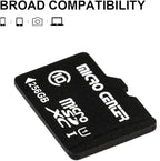 INLAND Micro Center 256GB Class 10 MicroSDXC Flash Memory Card with Adapter for Mobile Device Storage Phone, Tablet, Drone & Full HD Video Recording - 80MB/s UHS-I, C10, U1 (1 Pack)