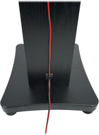 Rockville Pair SS28B Premium Black Wood Grain 28" Home Speaker Stands, 100lb Capacity, Solid MDF Wood, Dual Platforms, Spikes and Pads Included, for Home Theater and Studio Audiophiles