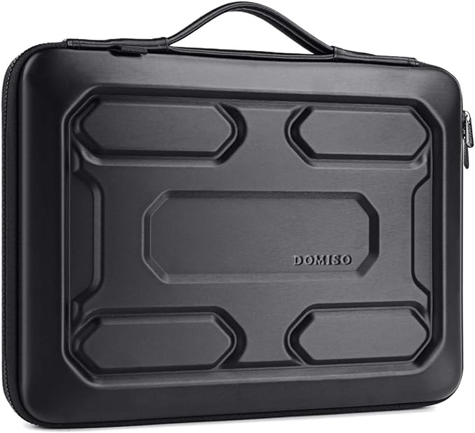 DOMISO 14 inch Laptop Sleeve with Handle Shockproof Computer Bag Waterproof EVA Protective Carrying Case for 14" ThinkPad E480/Yoga 920/13.5" Microsoft Surface Book/HP Pavilion 14 Stream 14, Black