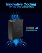 TERRAMASTER F8 SSD NAS Storage - 8Bay All SSD NAS Server N95 QuadCore CPU, 8GB DDR5 RAM, 10GbE Port, 8 Heat Sinks Included, Palm-Sized Powerful Network Attached Storage (Diskless)