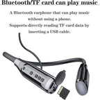 Neckband Bluetooth Headphones，6.0 Bluetooth 120 Hours Playtime，IPX7 Sports Waterproof Earbuds with Microphone Noise Cancelling with TF Card Slot ，HiFi Stereo (Black)