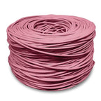 Dripstone CAT6 Ethernet Cable 1000ft Bulk Network LAN Wire 23AWG Solid UTP 550MHz High-Speed Internet Cable Gaming, Streaming, Office, Home Use, Pull Box, Cat6 Bulk, Stable Connectivity - Pink