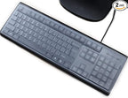 (2 Pack) Universal Clear Anti-Dust Keyboard Skin Protector Cover for 104/107 Keys Standard Desktop Keyboard Reusable Waterproof Keyboard Cover